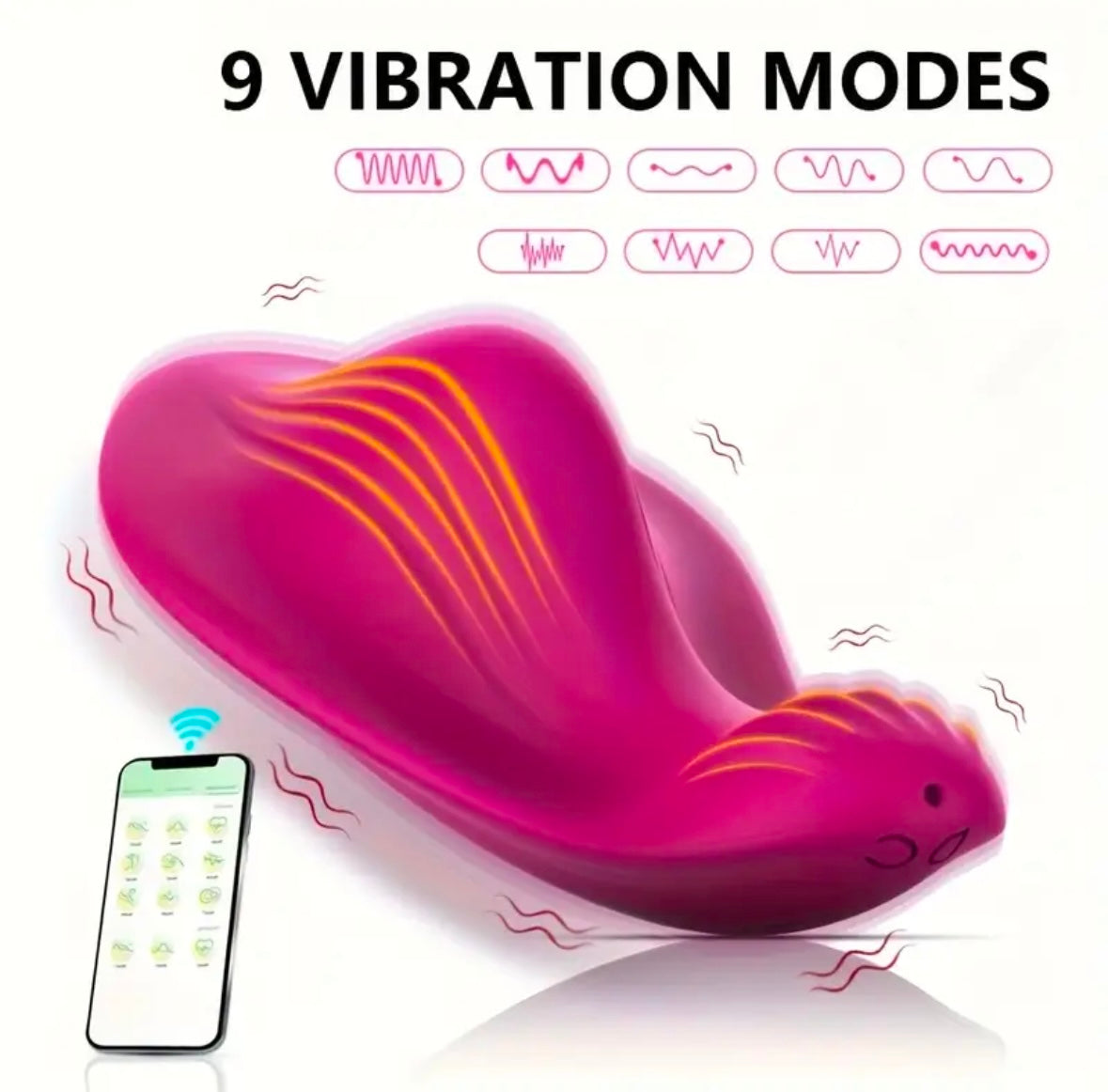 Vibrador estilo mariposa recargable y portátil para mujeres