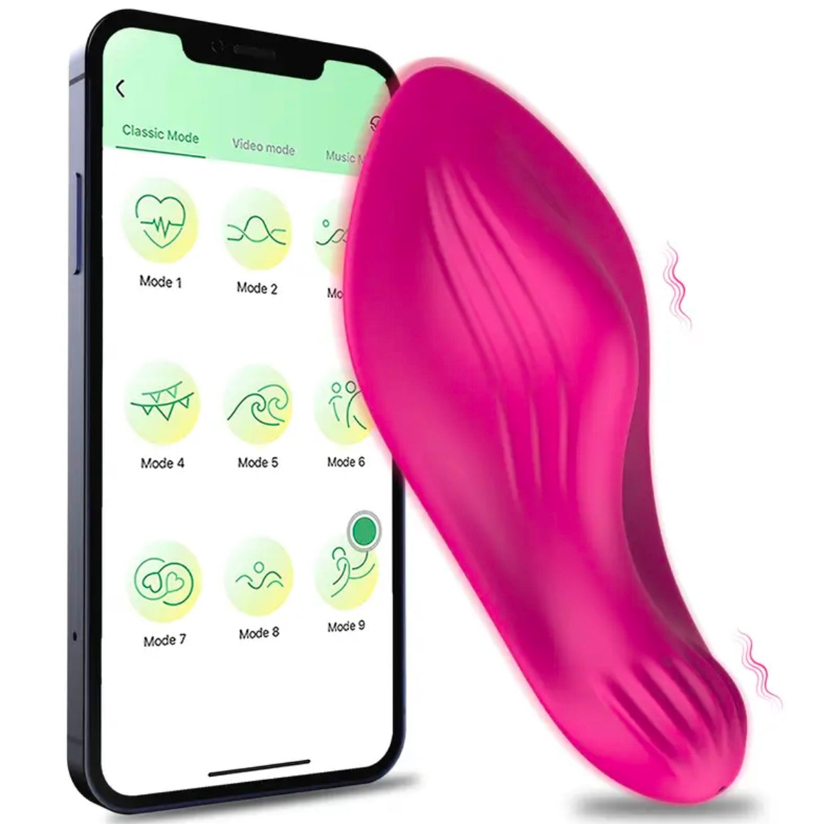 Vibrador estilo mariposa recargable y portátil para mujeres